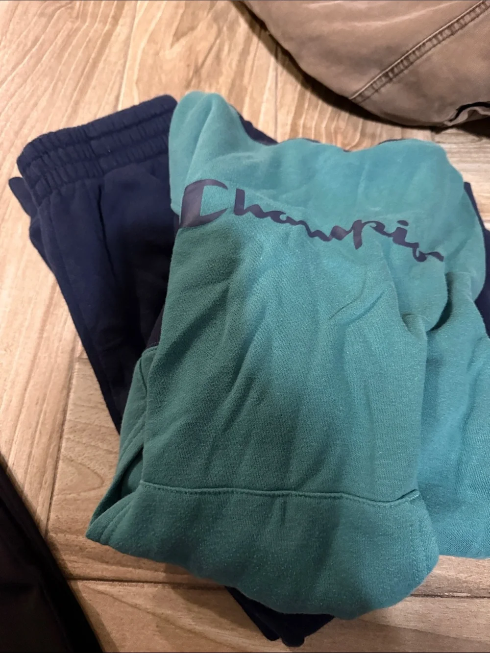 Champion Teal Sweatshirt with Navy Joggers - Kids Set
